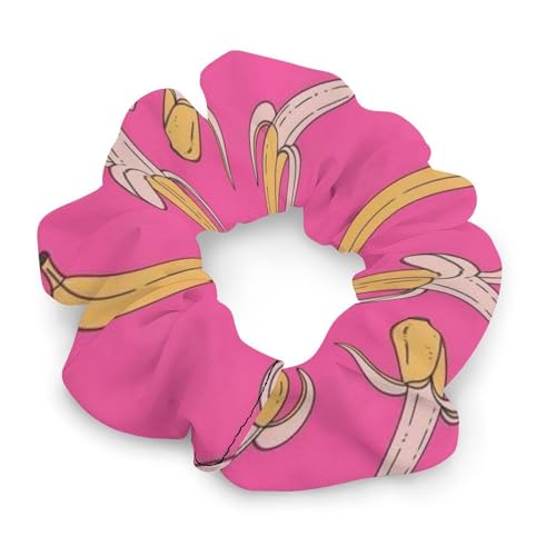 Phone Cord Elastics for Men Hawaiian Banana Pink, Minimalist Spiral Ties, Strong Ponytail Holders for Man Buns and Casual Hairstyles - color: Style (851)