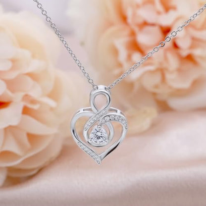 Sterling Silver Pendant Necklace Charms Hypoallergenic Fashion Jewelry Dainty Valentines Day Birthday Gift for Women - style: Infinity