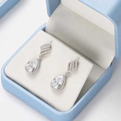 Oirlv Luxury Leather Earring Case Jewelry Box For Earrings Premium Jewelry Box Luxury Gift Case(Sky Blue) - color: Sky Blue, size: Earring Box