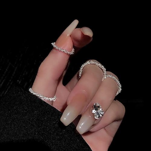 HUASAI Gold Stackable Rings Set for Women Boho Dainty Moon Star Pearl Leaf Cubic Zirconia Heart Midi Pinky Trendy Jewelry Birthday Gifts - color: D Silver Rings 5 Pcs