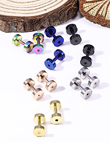 Vsnnsns 14G 12G 8G 6G 4G 2G 0G 00G Stainless Steel Ear Tunnels Screw Fit Ear Plugs Tunnels Gauges Set 1.6MM 2MM 3MM 4MM 5MM 6MM 8MM 10MM - color: 14G-1.6mm