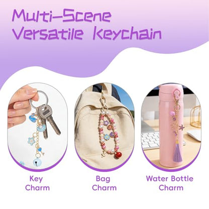552PCS DIY Keychain Making Kit, Alphabet Beads Craft Set with Storage Box | Keychain Making Kit, 552PCS All-In-One Supplies, DIY Personalized Custom Charms, Multi-Scene Use, Beginner Friendly