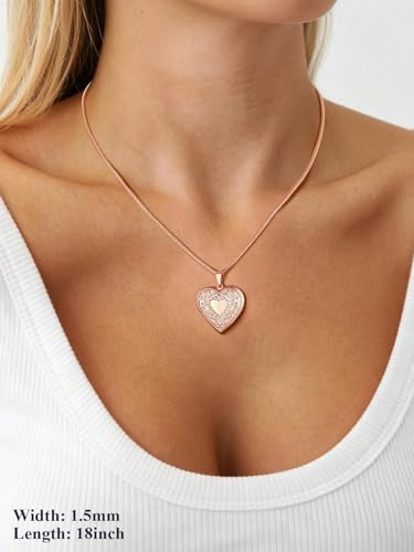 U7 Snake Necklace for Women 14K Gold Plated/Silver/Rose Gold/Black Chain Necklace Hypoallergenic, Stainless Steel Tiny Snake Chain Necklace 1/1.2/1.5/2MM, 14-30" Adjustable Minimalist Gift - color: j.Rose Gold-1.5mm