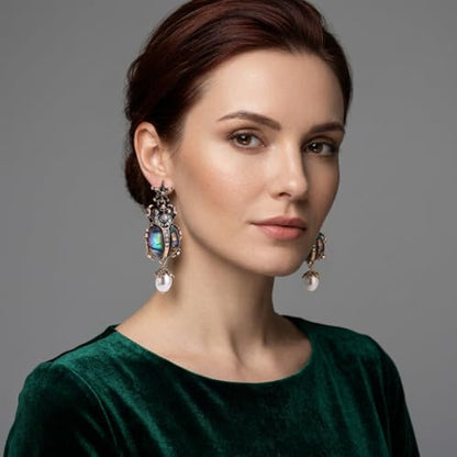 Whimsical Beetle Scarab Drop Dangle Earrings for Women, Gothic Vintage Inspired Jewelry Gift for Birthday Anniversary - style: beetle-stud