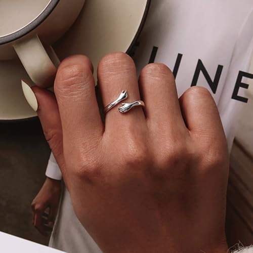 To My Daughter Hug Ring For Hope Rings, Inspirational Stainless Steel Engarved With Always With You Message Adjustable Ring for Women Non Tarnish Jewelry Gift for Her Birthday Christmas - color: Always daughter