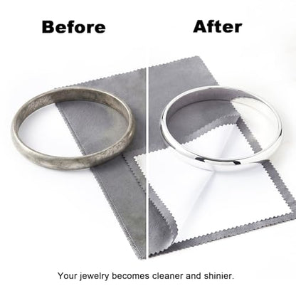 3pcs Polishing Cloth for Jewelry Cleaning Four-Layer Double-Sided Silver Cleaning Cloth for Cleaning Gold, Silver, Diamond, Gemstones, Coins, Platinum Jewelry - color: Dark Gray