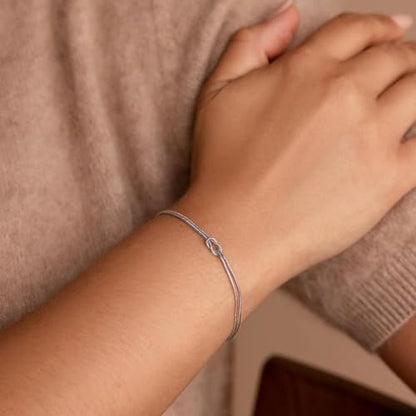 Matching Bracelets for Couples Love Knot Bracelet Pinky Promise Soulmate Relationship Friendship Bracelets Forever Infinity Jewelry Gifts for Women Her Him - style: LOVE-S