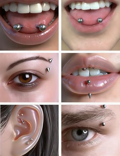 Prjndjw Internally Threaded Eyebrow Piercing Jewelry Surgical Steel Curved Barbell Tiny Eyebrow Ring Vertical Labret Lip Jewelry Ear Rook Earrings for Women Men 20g 16g 6mm/8mm/10mm/12mm - color: Silver internal thread 16G Curved Bar Piercing Jewelry