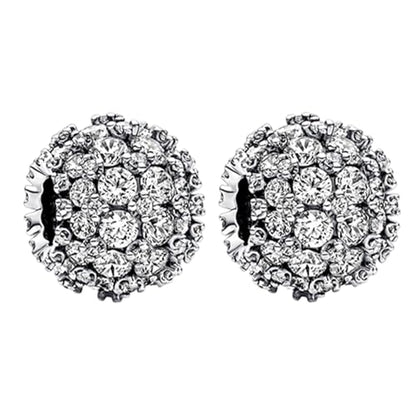 Clip Stopper Spacer Charms for Bracelets Necklaces, Compatible with Pandora,Jewery Making DIY - style: 2PCS CZ Ball Spacers