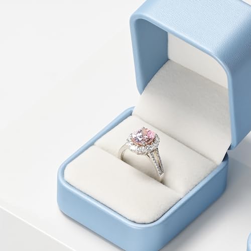 Oirlv Luxury Leather Jewelry Ring Box Engagement Ring Box Wedding Day Keepsake Case(Sky Blue) - color: Sky Blue, size: Ring Box