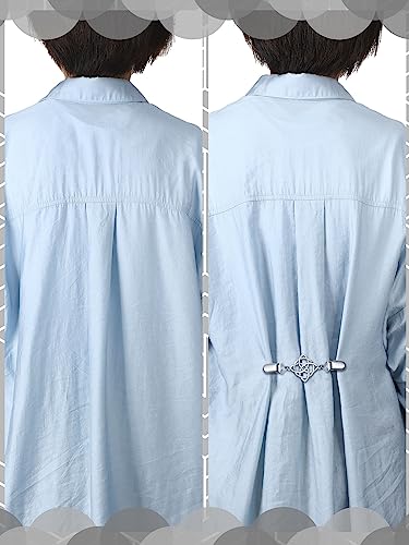 Jetec 4 Pieces Vintage Sweater Shawl Clips Retro Cardigan Collar Dress Shirt Brooch Clips for Women Wearing, 4 Styles - style: Simple Style