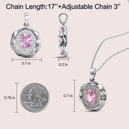 Ahiller Women's Necklace, Dainty Pendant Choker, Adjustable Chain | Heart Initial & Round Pendants, Daily Necklace,17-21" Adjustable Necklaces, Trendy Minimalist Jewelry, Stainless Steel Chain - color: JS-Silver, style: Other Shapes - Multi-Color