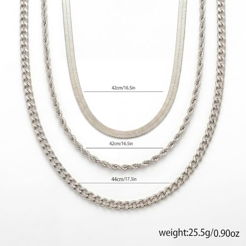 9-Piece Gold Tone Layered Chain Necklace Set for Women, Versatile Stackable Necklaces with Vertical Bar/Herringbone/Padlock Coin Charms, Trendy Boho Jewelry - style: TZY-003359