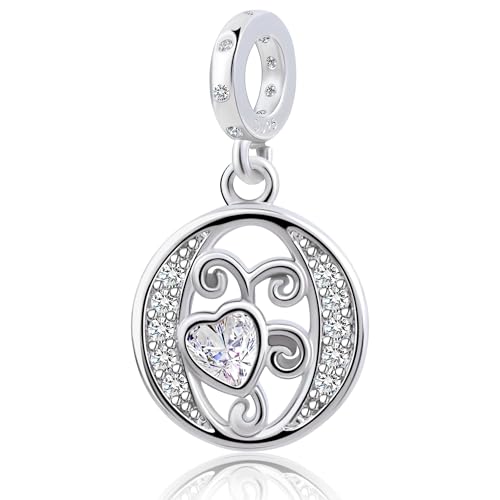 925 Sterling Silver Letter Charms for Pandora Bracelets Silver Letter A Alphabet Charm Initial Dangle Charms Beads Jewelry Gift for Women - style: Dangle Letter Charm O