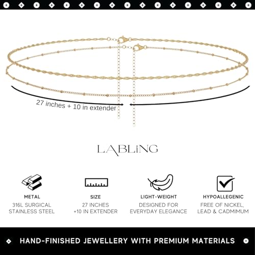 Gold Belly Waist Chain for Women | Layered Belly 14K Gold Plated Chain Adjustable Bikini Belly Beads Body Chain Waterproof | Jewelry Gift - color: Style 5