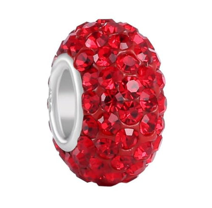 Adabele 1pc Solid 925 Sterling Silver Jan-Dec Birthstone Bead Charm - color: July