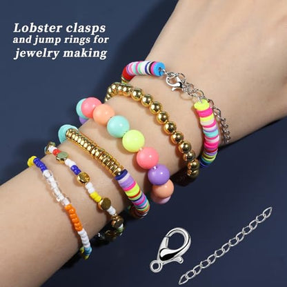 Teenitor 524PCS Keychain Making Kit, Key Chain Clips, Key Chain Rings, Lanyard Hooks Lobster Claw Clasps, Key and Jump Rings for Keychain Making Jewelry Lanyard - color: Silver