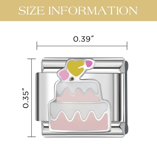 Stainless Steel Italian Charm Bracelet, 18 Link Starter Bracelet 9mm Charms | Italian Charm Bracelet with 9Pcs/20Pcs Charms and Opening Tools, Classic 9mm Modular Charm, Personalized Jewelry Gift - color: Random 20Pcs Silver