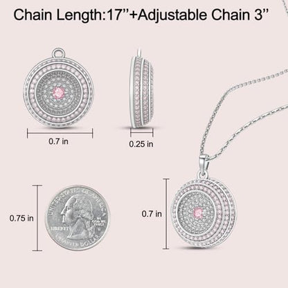 Ahiller Women's Necklace, Dainty Pendant Choker, Adjustable Chain | Heart Initial & Round Pendants, Daily Necklace,17-21" Adjustable Necklaces, Trendy Minimalist Jewelry, Stainless Steel Chain - color: XW-Silver, style: Other Shapes - Multi-Color