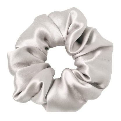 LilySilk Brand 100% Mulberry Silk Hair Scrunchie, Bright Coffee, No Damage, Elastic Silk Ponytail Holder, 1 Count, Suitable for All Hair Styles and Lengths - color: Bright Coffee