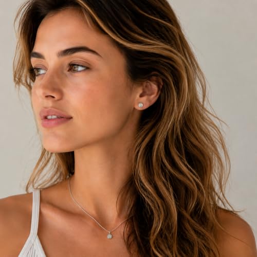CHIC & ARTSY 18K Gold Plated Solid 925 Sterling Silver Flat Back Earrings for Women Multiple Piercings Screw Back Earrings Cartilage Hypoallergenic Jewelry - style: 925 Silver Flat Back #11