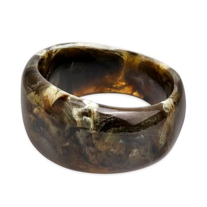 Chunky Resin Wide Bangle Bracelets for Women, Trendy Statement Minimalist Acrylic Bracelet Prom Holiday Jewelry Gift - color: Black