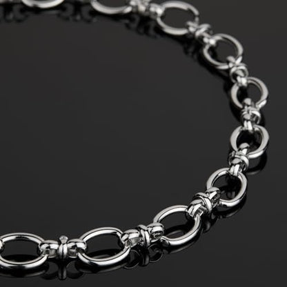 UMAOKANG 2 Meters Stainless Steel Jewelry Chains Bulk Thick Oval Link Chain | Strong Metal Chain for Jewelry Making Men and Women Jewelry DIY Supplies Findings - color: Rolo (Steel)