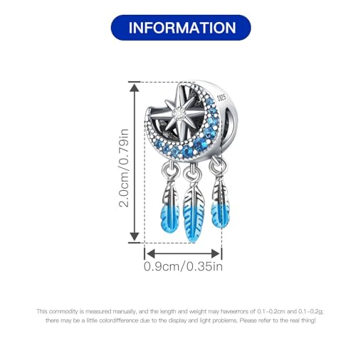 925 Sterling Silver Charms for Bracelets and Necklace Religious Cross Pendants Praying Hands, Bible, Virgin Mary, Jesus, Church Bead Jewelry - color: Star Moon Tassel Feather