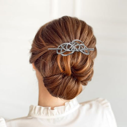Minkissy Hair Clip, Vintage Irish Hair Slide Pin, Metal Knot Hair Clips, Viking Hair Barrettes for Women, Hair Accessory