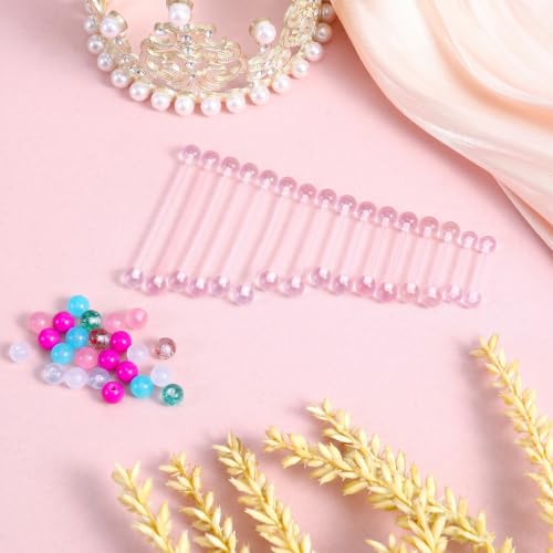 14G Plastic Tongue Rings - Nipple Rings for Surgery | 14/16/19/22/25/32/35/38mm，Clear Acrylic Nipple Piercing Tongue Rings For Women，24 Replacement Colorful Nipple Barbells