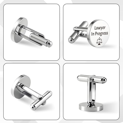 Law Student Gifts for Men Christmas Gifts Law School Essentials Supplies Stainless Steel Cuff Links Cufflink Future Lawyer to Be Gift Cool Birthday Presents Small Stocking Stuffers Valentines Day Gift