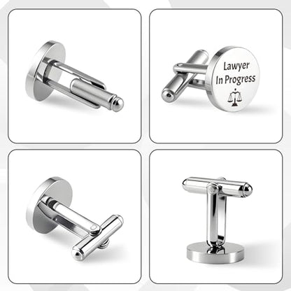 Law Student Gifts for Men Christmas Gifts Law School Essentials Supplies Stainless Steel Cuff Links Cufflink Future Lawyer to Be Gift Cool Birthday Presents Small Stocking Stuffers Valentines Day Gift