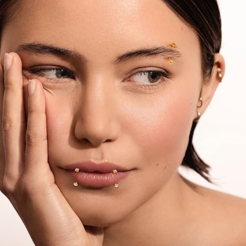 2 Pcs 14k Gold Filled Eyebrow Rings, 16G Threaded Rook Piercing Jewelry, Surgical Steel Vertical Lip Labret Belly Tongue Ring Daith Earring Curved Barbells - color: 8mm-2pcs Inlaid CZ