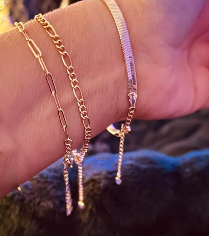 QWALIT Toe Rings for Women Gold Toe Ring Gold Ankets for Women Silver Toe Ring Stainless Steel Waterproof Trendy Anklet no Tarnish - color: A1 -Bracelets 6pcs -gold