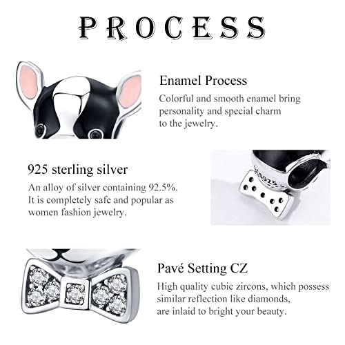 Charms for Bracelets and Necklaces Statue of Liberty CHARM and Family Clasp Safety Chain Charm Beads Charms Jewelry for Women - color: Dog Charm