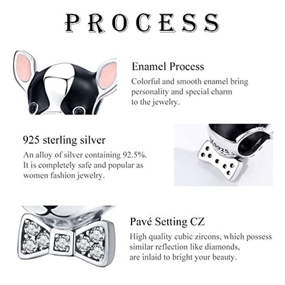 Charms for Bracelets and Necklaces Statue of Liberty CHARM and Family Clasp Safety Chain Charm Beads Charms Jewelry for Women - color: Dog Charm