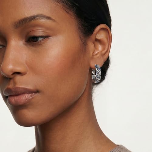 925 Sterling Silver Huggie Hoop Earrings for Women with 5A Cubic Zirconia Jewelry Birthday Gift - style: Sea world