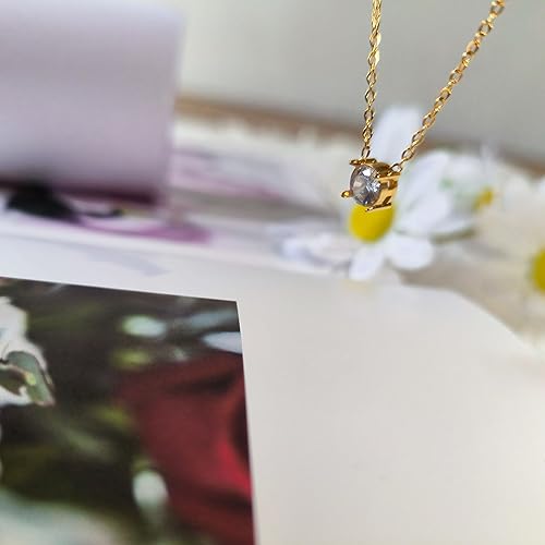 Dainty Choker Necklace for Women 18K Gold Plated Shining Dots Box Chain Sparkle Necklaces Cute Paperclip Link Herringbone Necklace Exquisite Jewelry Gifts for Mom Girlfriend - style: Z/Simple Diamond GD