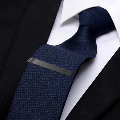 GWD Stainless Steel Tie Clips for Men Classic Tie Bar Clip Set | Ideal Gift for Father, Husband, Boyfriend, Business, Wedding, Tie clip With Gift Box - style: Cross