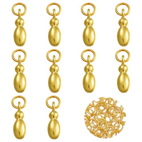 A-Z Bubble Letter Charms 18K Gold Filled Charms for Jewelry Making Gold Initial Alphabet Charms Pendants for Women Men Necklace Choker Bracelet Making - color: Letter I
