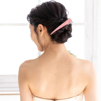 3pcs Acrylic Hair Clips Set for Women, Long Large Hairpin Barrettes in Pink, Coffee, and Cream, Decorative Hair Accessories for Styling and Everyday Use