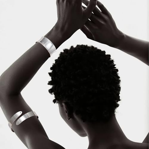 BROCC 6PCS Arm Cuff Jewelry for Women Upper Arm Cuff Bangle | Open Wide Bangle, Irregular Minimalist, Adjustable, Coil Armband Set - color: B