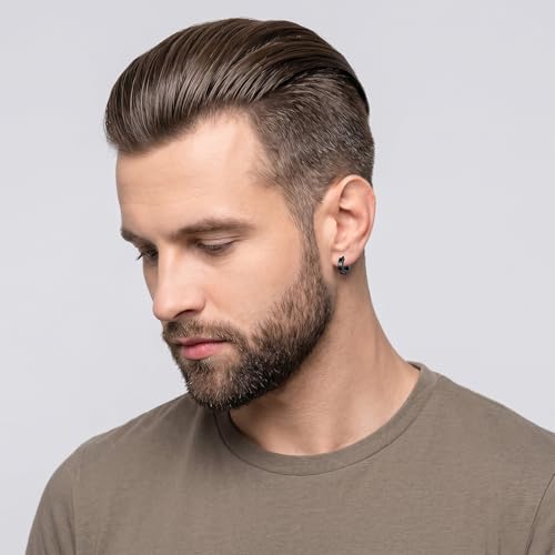 Stainless Steel Hoop Earrings for Men 3 Pairs | Small Huggie Earrings Minimalist Piercing Huggie Earrings Lightweight Cartilage Sleeper Jewelry