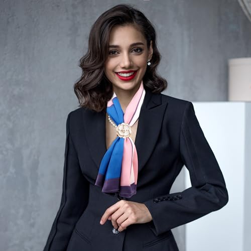 3pcs Fashion Scarf Ring Clip 3 Rings Silk Scarves Clip For Women Shawl Clip Buckle Gold Smooth Scarf Brooches Buckle - color: Scarf clip E-3PCS