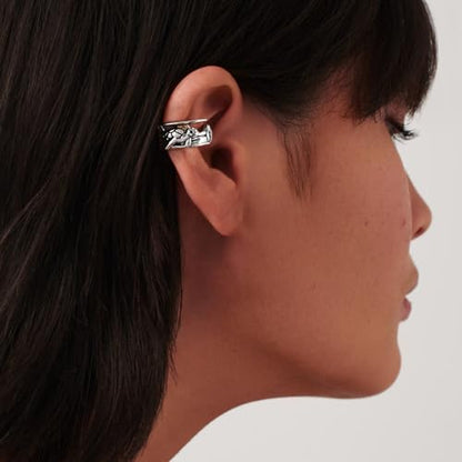 CHIC & ARTSY 925 Sterling Silver Ear Cuff Earrings Hypoallergenic Whales, Turtle No Piercing Ear Cuffs Earrings Adjustable Clip-on Earrings for Women - style: # Earcuff 1