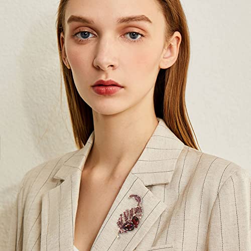 Brooch Pins for Women Girls Fashion Flower Crystal Rhinestone Pearl Jewelry - color: Color 19