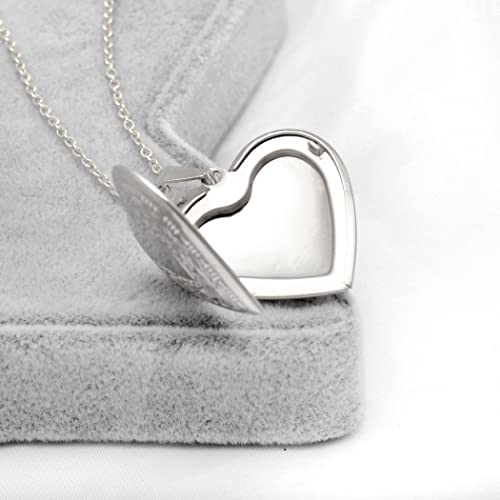 Paialco Heart Shaped Locket Pendant Necklace for Women - color: Silver-Heart