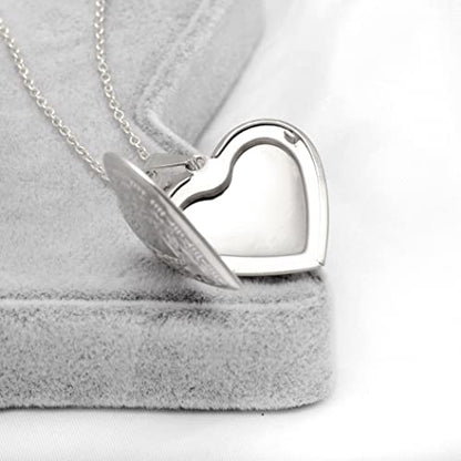 Paialco Heart Shaped Locket Pendant Necklace for Women - color: Silver-Heart