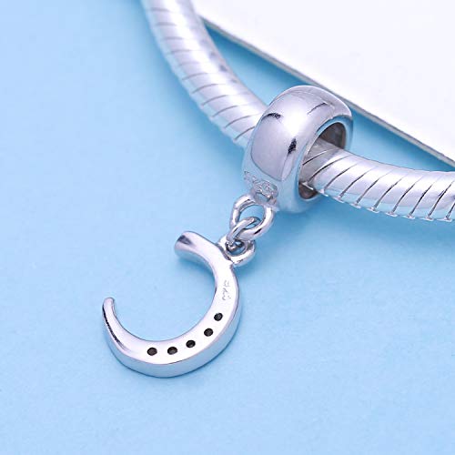 925 Sterling Silver Letter Charms Fits Pandora Bracelets, Gift for Women | A-Z Alphabet Initial Charm with CZ,Great gift for Christmas, Valentine's Day, Mother's Day. - color: C