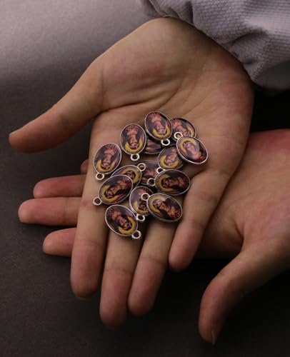 Saint Therese of Lisieux/Saint Mother Teresa of Calcutta/Divine Mercy Jesus/Mater Dolorosa Patron Saint Medal Charm Pendant for DIY Rosary Necklace Bracelet Jewelry Making Part - color: 30pcs-Enamel St. Philomena